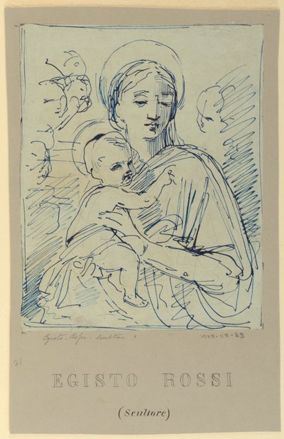 Madonna en Kind door Egisto Rossi