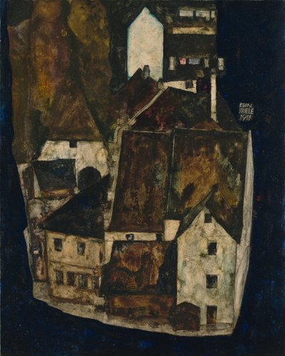 Dode stad III Stad aan de Blauwe Rivier III, 1911 door Egon Schiele