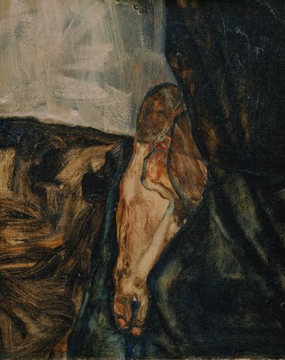 Die Eremiten (olieverf op doek) door Egon Schiele