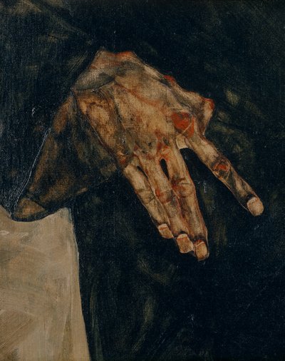 Die Eremiten (olieverf op doek) door Egon Schiele