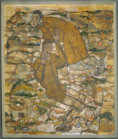 Drijvend weg, De blinde door Egon Schiele