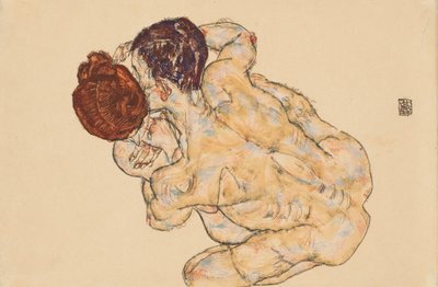 Man en Vrouw door Egon Schiele