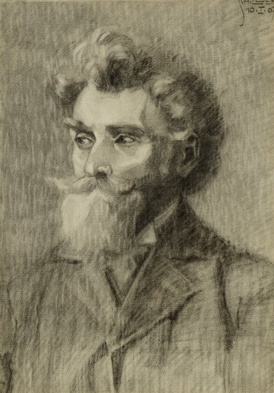 Portret van een man door Egon Schiele