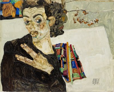 Zelfportret door Egon Schiele