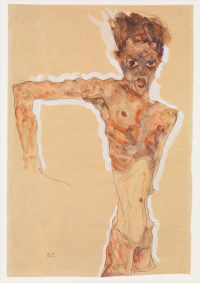 Selbstporträt door Egon Schiele
