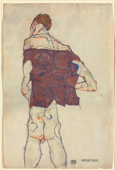 Staande man, 1913 door Egon Schiele