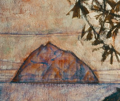 Versinkende Sonne (olieverf op doek) door Egon Schiele