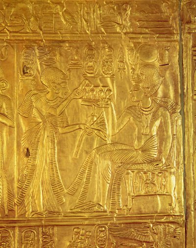 Detail van het Gouden Heiligdom, uit het graf van Toetanchamon door Egyptian 18th Dynasty