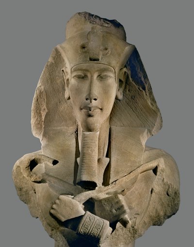 Farao Amenophis IV Akhnaton (beeldhouwwerk) door Egyptian 18th Dynasty