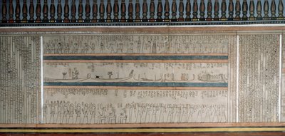 Tekst en figuren uit Boek van Amduat (detail) door Egyptian 18th Dynasty