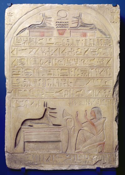 Stèle van generaal Kasa, Nieuwe Koninkrijk, ca.1294-ca.1279 v.Chr. door Egyptian 19th Dynasty