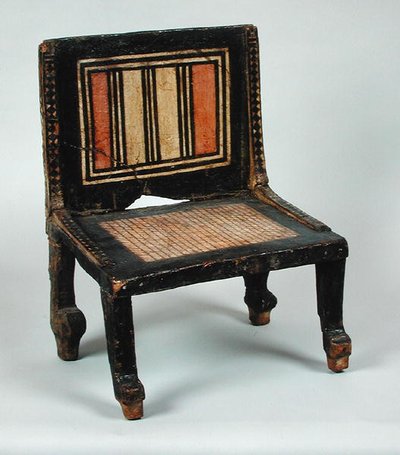 Votieve stoel, uit Thebe, Nieuwe Koninkrijk (hout) door Egyptian 20th Dynasty