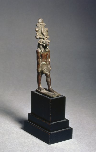 Beeld van Harsaphes, een ramshoofdige godheid, Late Periode, ca. 600 v.Chr. door Egyptian 26th Dynasty