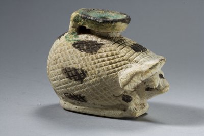 Egel aryballos, Saïtische Periode (faience) door Egyptian 26th Dynasty