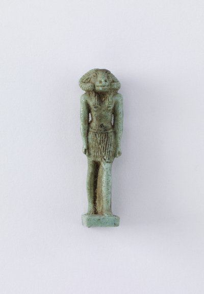 Staand beeld van de godheid Khnum, Saite-periode, 664-525 v.Chr. door Egyptian 26th Dynasty