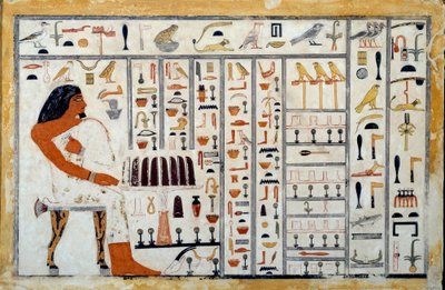 Egyptische oudheid: kalkstenen stèle van Prins Oupemnefret door Egyptian 4th Dynasty