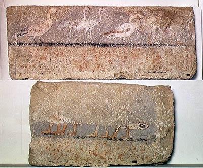 Muurschildering die vogels toont, Oude Koninkrijk door Egyptian 5th Dynasty