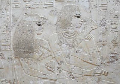Amenhotep en zijn vrouw May, graf van Ramose door Egyptian Egyptian