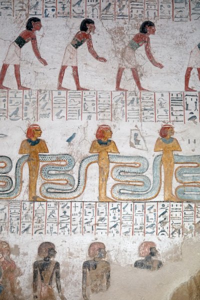 Nubische zwarte slaven, graf van Ramses IX, Luxor door Egyptian Egyptian