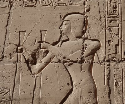 Farao met een cobra, Luxor Tempel door Egyptian Egyptian