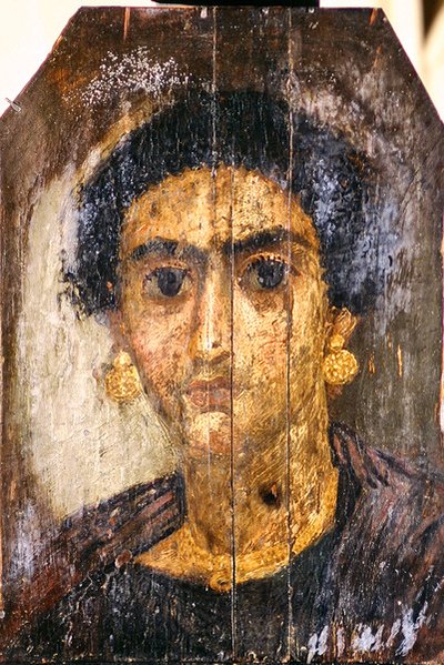 Portret van een vrouw, ca. 100-300 door Egyptian Egyptian