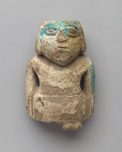Statuette van een staande man, Vroeg-dynastieke periode, ca. 3000-2675 v.Chr. (faience) door Egyptian Egyptian