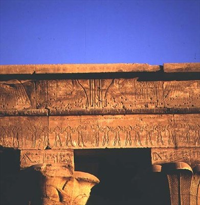 Architraaf, uit de Tempel van Horus door Egyptian Ptolemaic Period