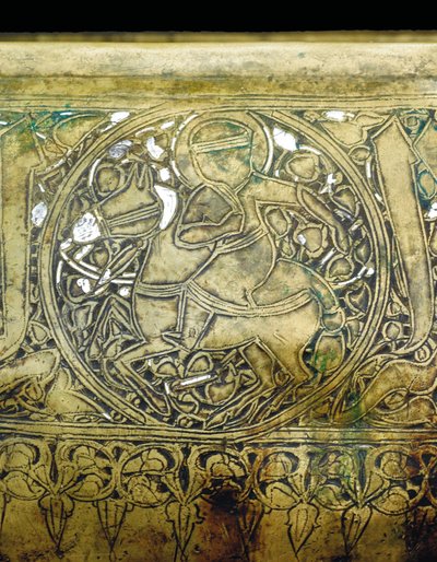 Detail van een Mamluk kom, ca. 1351 door Egyptian School