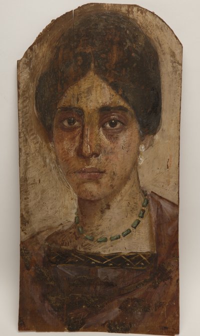 Mummieportret, ca.136-160 (verf op hout) door Egyptian School