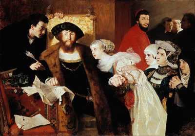 Christiaan II ondertekent het doodvonnis van Torben Oxe door Hjalmer Eilif Emanuel Peterssen