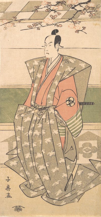 De Acteur Bando Mitsugoro II in Ceremoniële Gewaden met Kamishimo door Eishōsai Chōki