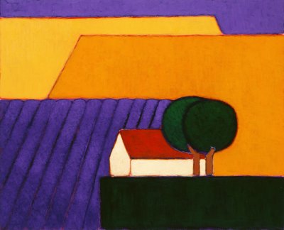 Lavendelveld, Provence, 2004 door Eithne Contemporary Artist Donne