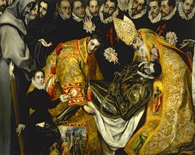 De begrafenis van de graaf van Orgaz door El (1541-1614) Greco