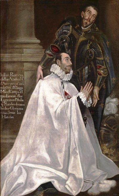 Julián Romero de las Azanas en zijn beschermheilige Sint-Juliaan door El Greco