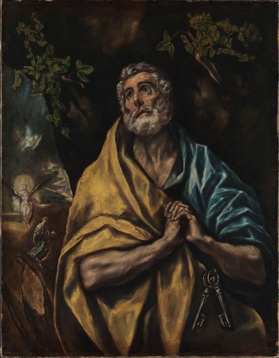 Noors Bokmål:  Den angrende Peter De tranen van Sint Pieter door El Greco