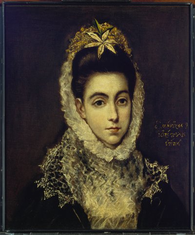 Portret van een Jonge Dame door El Greco