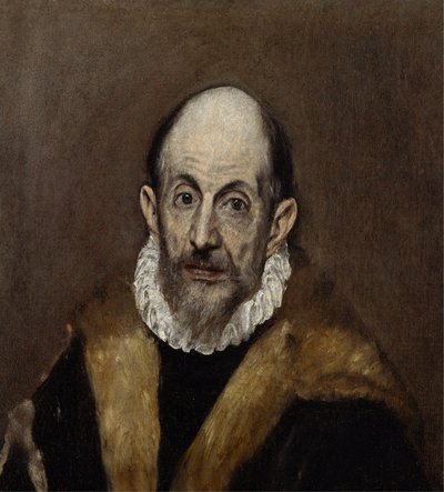 Portret van een oude man, ca. 1595-1600 door El Greco