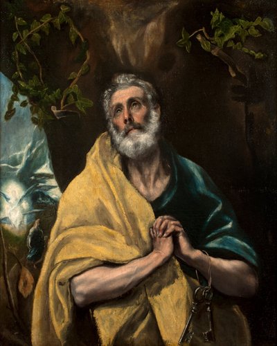 Spaans: Las lágrimas San Pedro o San Pedro en lágrimas Sint Pieter in tranen door El Greco