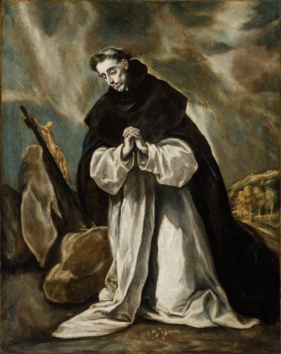 Spaans: Santo Domingo orante (Tipo-I) Sint Dominicus in gebed door El Greco