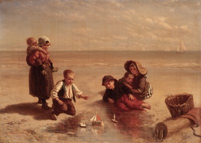 Plezier op het strand door Elchanon Verveer