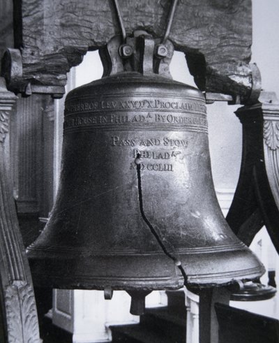 De Liberty Bell, gegoten in 1752 door Nicolas d