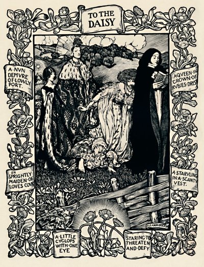 Illustratie bij Wordsworths gedicht Aan de Madelief, nr. 2 door Eleanor Fortescue Brickdale