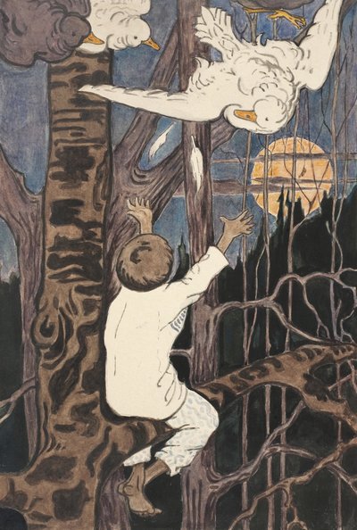 Illustratie bij Het verhaal van Synko-Philipko, 1890s door Elena Dmitryevna Polenova