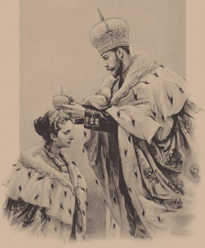 De Kroning van Keizerin Alexandra Fjodorovna, 1899 door Elena Petrovna Samokish Sudkovskaya