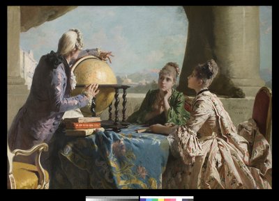 De aardrijkskundeles, 1880 door Eleuterio Pagliano