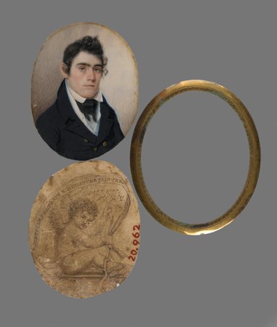 Portret van John Haslett M.D., c.1822 door Eliab Metcalf
