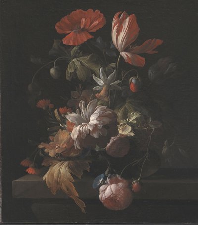 Bloemen in een kom door Elias van den Broeck