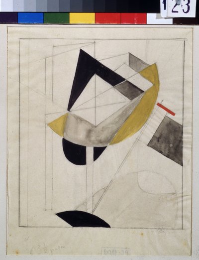 Proun 19 door Eliezer Markowich Lissitzky