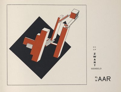Over Twee Pleinen, 1922 door Eliezer Markowich Lissitzky