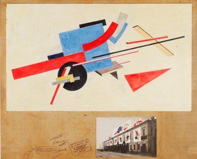 Proun. Straatdecoratieontwerp, 1921 door Eliezer Markowich Lissitzky